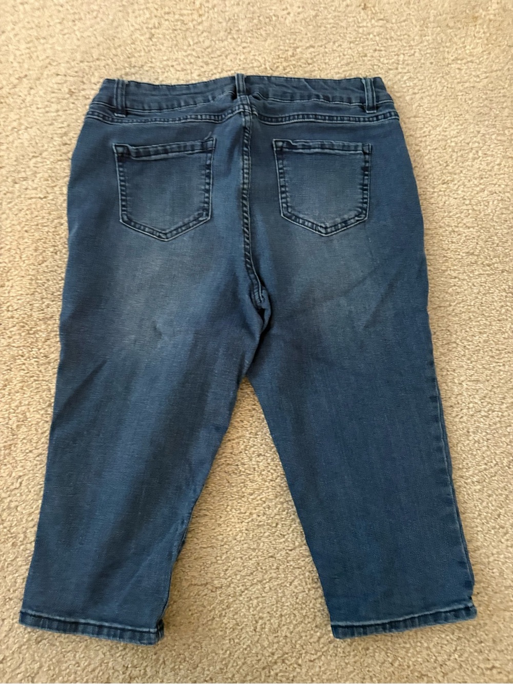 Dark Blue Women’s Stretch Denim Jean Capris